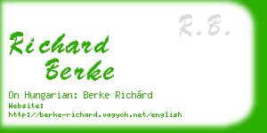 richard berke business card