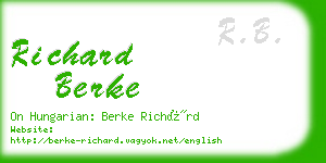 richard berke business card